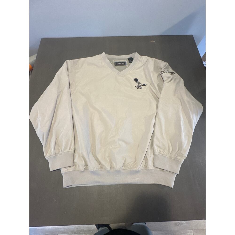 Vintage Frenzi Golf Size XL Pullover Wind Water Resistant Lined Sleeve inscribed